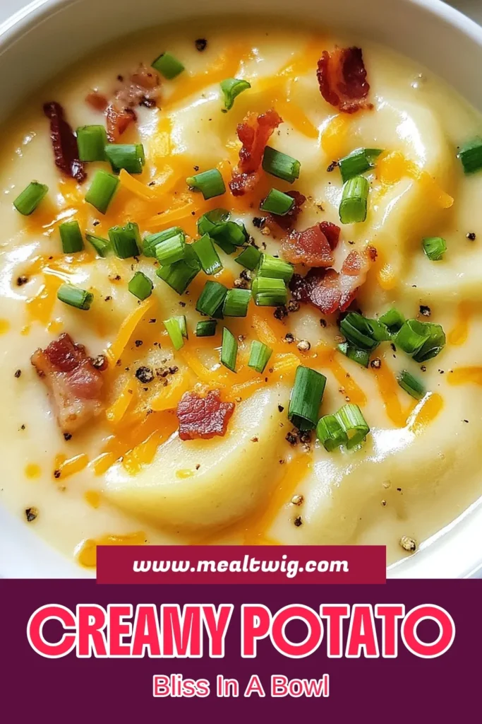 Discover the ultimate creamy potato soup with this Outback Steakhouse-inspired Aussie potato recipe! This comforting cheddar cheese soup, packed with delicious potatoes and crispy bacon, is perfect for chilly days. Whip up this hearty potato soup with bacon that everyone will love, and enjoy a taste of Australia right at home. Save this comfort food recipe for your next gathering! #PotatoSoup #ComfortFood #AussieRecipe #CheddarCheeseSoup