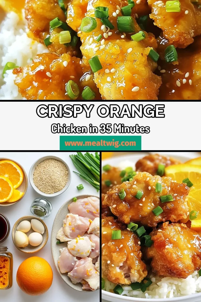 Discover a zesty orange chicken recipe that's sure to impress! This easy orange chicken combines succulent orange chicken thighs with a crispy coating, making it the perfect flavorful chicken stir-fry. In just 35 minutes, you'll enjoy a delicious dish that's great for dinner or meal prep. Try this classic orange chicken tonight for a citrusy twist on a beloved favorite! Save this recipe now! #OrangeChicken #CrispyChicken #FlavorfulStirFry #ZestyChicken