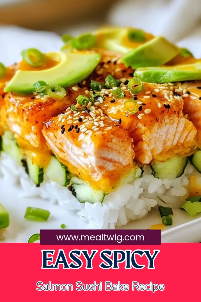 Dive into this delicious spicy salmon sushi bake recipe that will elevate your dinner game! This baked salmon sushi combines rich flavors with the perfect amount of heat, featuring fresh salmon, Kewpie mayonnaise, and sriracha. Perfect for family gatherings or a cozy night in, this spicy sushi bake is easy to make and incredibly satisfying. Try this sushi bake recipe today and savor every bite. Save this for later! #sushibake #spicysalmon #bakedfish #sushirecipes