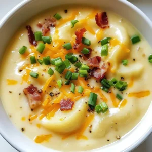 - 4 large russet potatoes, peeled and diced - 1 medium onion, finely chopped - 3 cloves garlic, minced - 4 cups chicken broth (or vegetable broth) - 1 cup heavy cream - 1 cup shredded cheddar cheese - 1/2 cup sour cream - 4 slices cooked crisp turkey bacon, chopped (optional) - 2 green onions, sliced (for garnish) - Salt and pepper to taste - 2 tablespoons olive oil Gathering these ingredients is the first step to making your warm and comforting potato soup. The russet potatoes give it a creamy texture. The onion and garlic add a savory flavor. Chicken broth makes the soup hearty, while heavy cream brings richness. Shredded cheddar cheese melts in to create a deliciously cheesy base. Sour cream adds a tangy kick, making each spoonful satisfying. If you like bacon, adding it will make the soup even better. Finally, green onions on top add a fresh crunch. When you have everything ready, you can start cooking. Each ingredient plays an important role, making this soup a favorite for many. {{ingredient_image_1}} 1. In a large pot, heat 2 tablespoons of olive oil over medium heat. 2. Add 1 medium onion, finely chopped. Sauté for about 5 minutes. The onion should turn translucent. 3. Next, add 3 cloves of minced garlic. Cook for another 1-2 minutes until you smell the garlic. 4. Stir in 4 large russet potatoes, peeled and diced. Mix well. 5. Pour in 4 cups of chicken broth. You can use vegetable broth for a vegetarian option. 1. Turn up the heat and bring the mixture to a boil. 2. Once boiling, reduce the heat and let it simmer for about 20-25 minutes. The potatoes should be tender. 3. After cooking, use an immersion blender to puree the soup. Blend it to your desired smoothness. 4. For a chunkier texture, blend only half of the pot and leave the rest. 1. Stir in 1 cup of heavy cream, 1 cup of shredded cheddar cheese, and 1/2 cup of sour cream. 2. Mix until the cheese melts and everything combines well. 3. Season with salt and pepper to taste. 4. If you want to add meat, include 4 slices of cooked crisp turkey bacon. Add it just before serving. 5. Serve hot, garnished with 2 sliced green onions and any reserved turkey bacon. For the best texture, blending is key. I love using an immersion blender. It gives a smooth finish with less mess. If you want some chunks, blend only half the soup. This gives a nice contrast in texture. You get creamy bites and hearty pieces. To boost flavor, try adding spices. A pinch of paprika or cayenne can add heat. You can also mix in fresh herbs like thyme or parsley. They add a fresh taste. For garnishes, sliced green onions work great. Crispy turkey bacon adds a nice crunch too. Use a large pot for cooking. A heavy-bottomed pot helps heat evenly. For blending, an immersion blender is best. It’s easy to use and clean. If you don’t have one, a regular blender works too. Just blend in small batches to avoid spills. Pro Tips Choose the Right Potatoes: For a creamy texture, russet potatoes work best due to their high starch content. Blend to Your Preference: Adjust the blending process based on your desired soup texture; blend completely for a smooth soup or partially for a chunkier version. Garnish for Flavor: Fresh green onions not only add color but also enhance the soup's flavor profile when sprinkled on top just before serving. Make It Ahead: This soup can be prepared in advance and stored in the refrigerator. Reheat gently, adding a splash of broth if it thickens too much. {{image_2}} You can easily make this soup fit your diet. For a vegetarian version, swap chicken broth with vegetable broth. This change keeps the flavor rich without meat. If you need dairy-free options, replace heavy cream with coconut milk. You can also use dairy-free cheese for a tasty twist. These adjustments make the soup just as comforting for everyone. To elevate your soup's taste, consider adding spices. Paprika adds warmth, while cayenne brings heat. You can also mix in vegetables like carrots or celery for extra nutrition and crunch. If you want protein, add shredded chicken or beans. These additions create layers of flavor and make each bowl exciting. Pair your potato soup with warm, crusty bread or a fresh salad. Bread soaks up the soup's goodness, while a salad adds a nice crunch. For serving, use bowls that showcase the soup's creamy texture. Garnish with green onions and reserved bacon for a pop of color and extra flavor. This simple touch makes the meal feel special. You can store Outback Steakhouse Potato Soup in the fridge for about 3 to 4 days. Use an airtight container to keep it fresh. When you are ready to enjoy it again, simply reheat it on the stove over low heat. Stir it often to avoid burning. You can also use a microwave, but be sure to cover the bowl to keep moisture in. To freeze your potato soup, let it cool completely first. Then, pour it into freezer-safe bags or containers. Make sure to leave some space at the top for expansion. When you want to eat it, take it out of the freezer and thaw it in the fridge overnight. You can also thaw it in the microwave on low power. Reheat in a pot on the stove, stirring often, until it's hot all the way through. The best containers for soup are those that seal tightly. Glass jars or plastic containers work well. Always label your containers with the date. This helps you know when to use them for the best taste. Keep your soup fresh for longer by marking each container clearly. To thicken potato soup, you can use a few methods. The easiest way is to blend part of the soup. This makes the soup creamy. You can also add more potatoes or use cornstarch mixed with water. Cook it in the soup until it gets thick. Yes, you can use other potatoes. Yukon Golds or red potatoes work well. They have a nice texture. Just remember that different potatoes may change the soup's taste a bit. To spice up the soup, add some cayenne pepper or crushed red pepper. You can also mix in hot sauce for a kick. Start with a little, then taste and add more if you want. Yes, this recipe can be gluten-free. Use vegetable broth instead of chicken broth. Make sure all other ingredients are gluten-free too. Always check labels on packaged items. Absolutely! This soup tastes great when made ahead. Make it, let it cool, and store in the fridge. Reheat it on the stove when you're ready to serve. The flavors will even get better! In this blog post, we explored how to make a creamy potato soup step by step. You learned the key ingredients and the cooking process, from sautéing onions and garlic to blending for the perfect texture. I also shared tips for flavor and variations, whether for dietary needs or taste preferences. Remember, this soup is versatile and easy to store. Try making it your own with different ingredients. Enjoy a warm bowl of comfort that fits your taste.