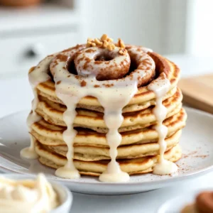 Cinnamon Roll Pancakes Simple and Delicious Breakfast