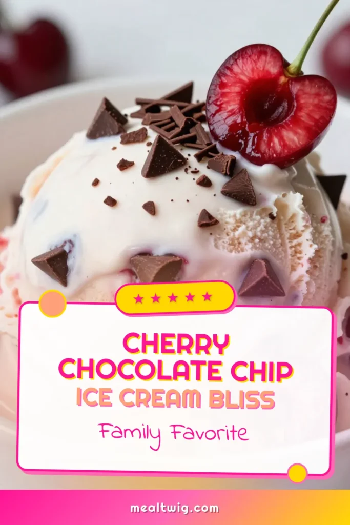 Indulge in the deliciousness of homemade cherry chocolate chip ice cream! This easy ice cream recipe combines fresh cherries and semi-sweet chocolate chips for a perfect summer cherry dessert. Impress your friends and family with this delightful treat—it's simple to make and ideal for hot days. Save this recipe to enjoy a scoop of Cherry chocolate chip ice cream anytime! #CherryChocolateChipIceCream #HomemadeCherryIceCream #EasyIceCreamRecipes #ChocolateChipDessertRecipes
