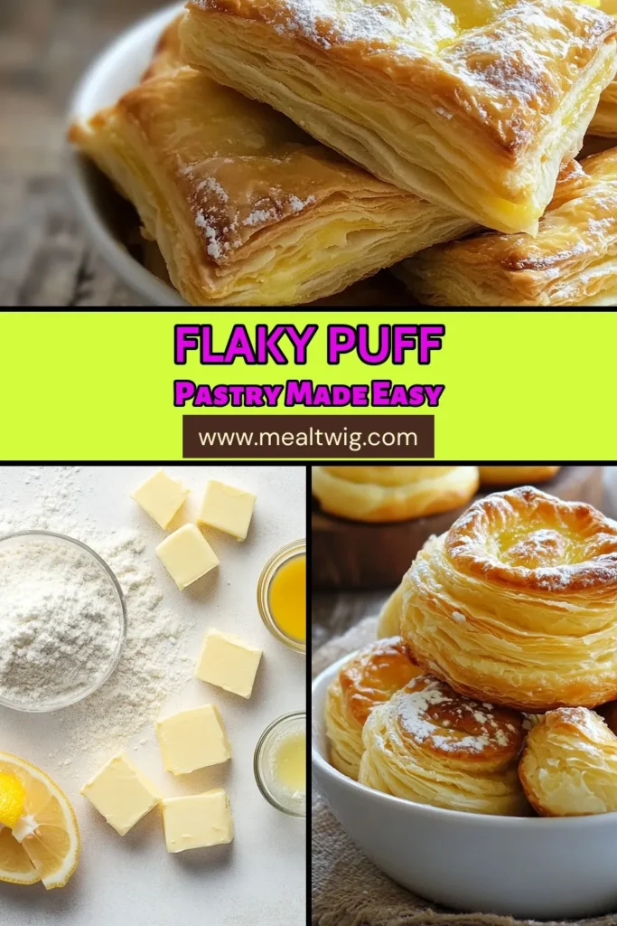 Unlock the secret to deliciously flaky pastries with this failproof homemade puff pastry recipe! Perfect for both beginners and pros, this easy puff pastry recipe uses just all-purpose flour, cold butter, and a hint of lemon for a tangy twist. Whether you're making pastries, tarts, or desserts, this flaky pastry dough will impress. Save this recipe and start creating mouthwatering treats today! #PuffPastry #Homemade #Baking #FlakyDough