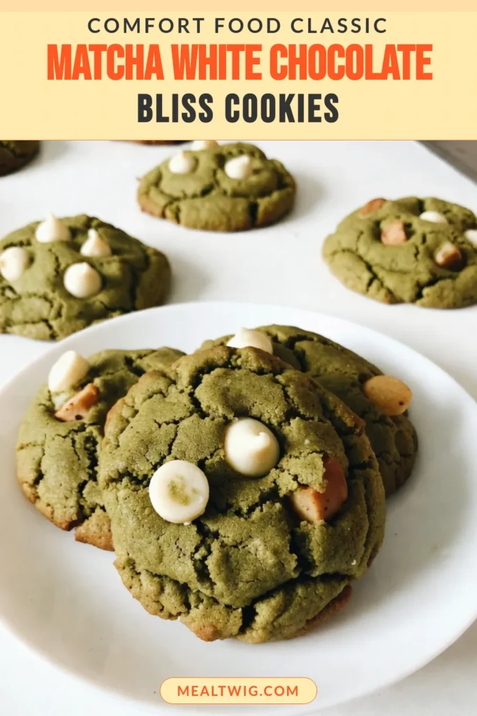 Indulge in delicious Matcha White Chocolate Cookies with this easy matcha cookies recipe! These irresistible white chocolate matcha cookies blend the earthy flavor of matcha and the sweetness of white chocolate, perfect for tea lovers. Explore these delightful green tea cookies as part of your matcha dessert recipes collection. Don't miss out on baking these matcha and white chocolate treats today! Save the recipe and share your creations! #MatchaCookies #WhiteChocolate #GreenTeaCookies #DessertRecipes