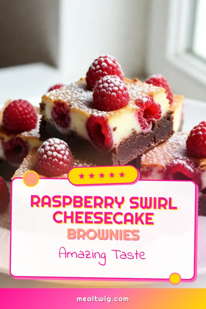 Indulge in the ultimate dessert with these Raspberry Cheesecake Brownies! This chocolate raspberry brownie recipe combines rich chocolate with creamy cheesecake for an easy raspberry dessert that's sure to impress. Perfect for parties or a sweet treat at home, these homemade cheesecake brownies are a must-try. Click for the full recipe and get ready to enjoy! #RaspberryCheesecakeBrownies #ChocolateRaspberryBrownies #CheesecakeBrownieRecipe #EasyRaspberryDessert