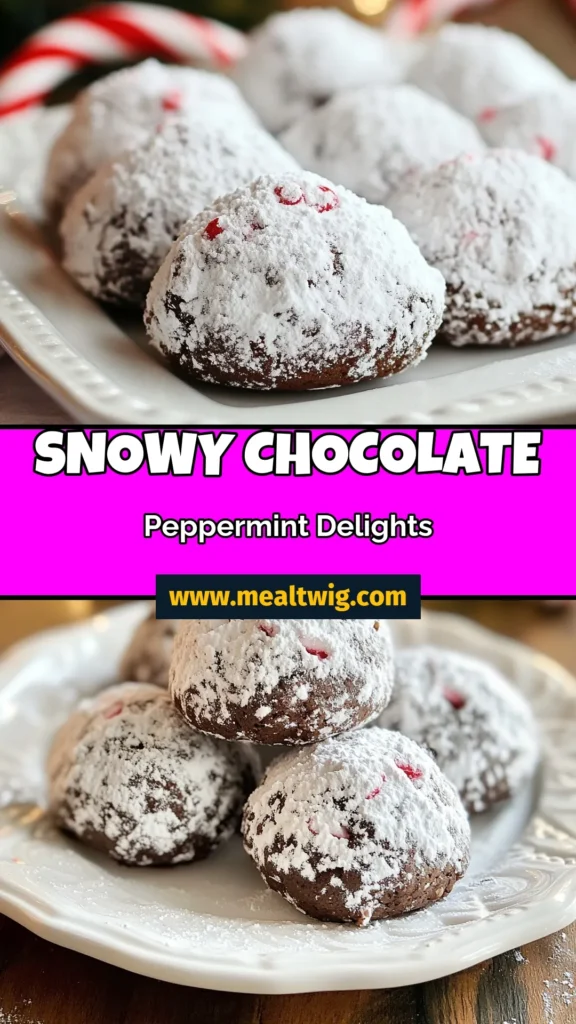 Indulge in the delightful flavors of Chocolate Peppermint Snowball Cookies, the perfect addition to your holiday cookie recipes! This Snowball Cookies Recipe combines rich chocolate with refreshing peppermint, making it one of the best Christmas cookie ideas for your festive gatherings. With just a few simple ingredients, you can create these irresistible peppermint desserts. Save this recipe for a sweet seasonal treat! #ChocolatePeppermintCookies #HolidayBaking #ChristmasCookies #PeppermintDesserts