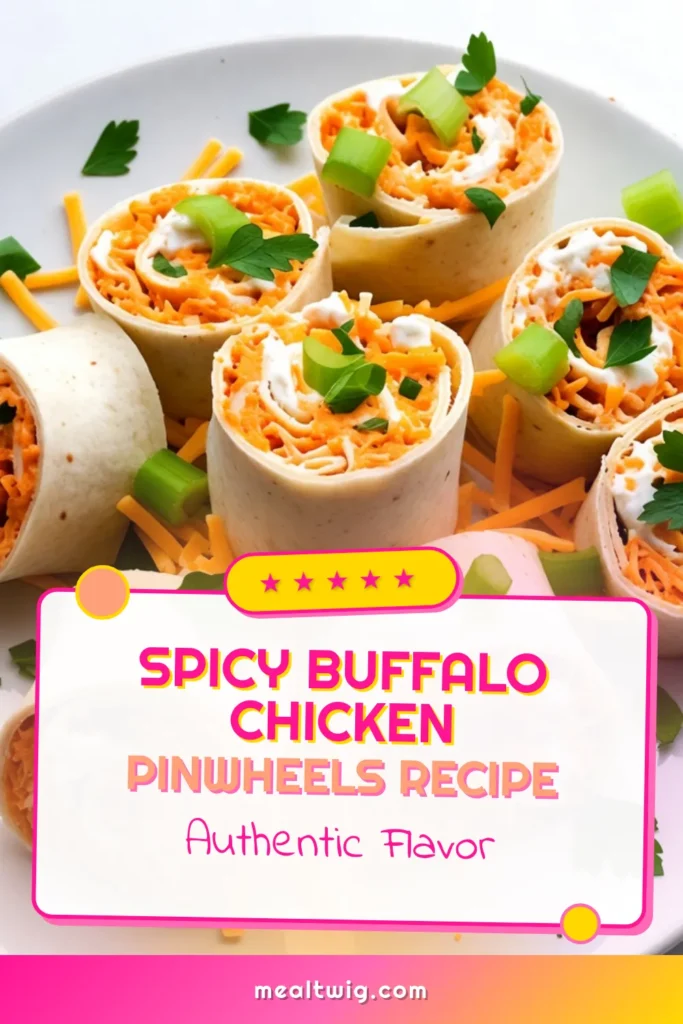 Looking for a delicious and easy buffalo chicken recipe? These Buffalo Chicken Pinwheels make perfect tortilla pinwheel appetizers for your next gathering! Filled with shredded chicken, cream cheese, buffalo sauce, and cheddar, these cream cheese buffalo chicken rolls are sure to be a hit. Ideal for party snacks with chicken, they’re easy to prepare and even easier to devour. Try them now and impress your guests! #BuffaloChickenPinwheels #PartySnacks #EasyRecipes #TortillaAppetizers