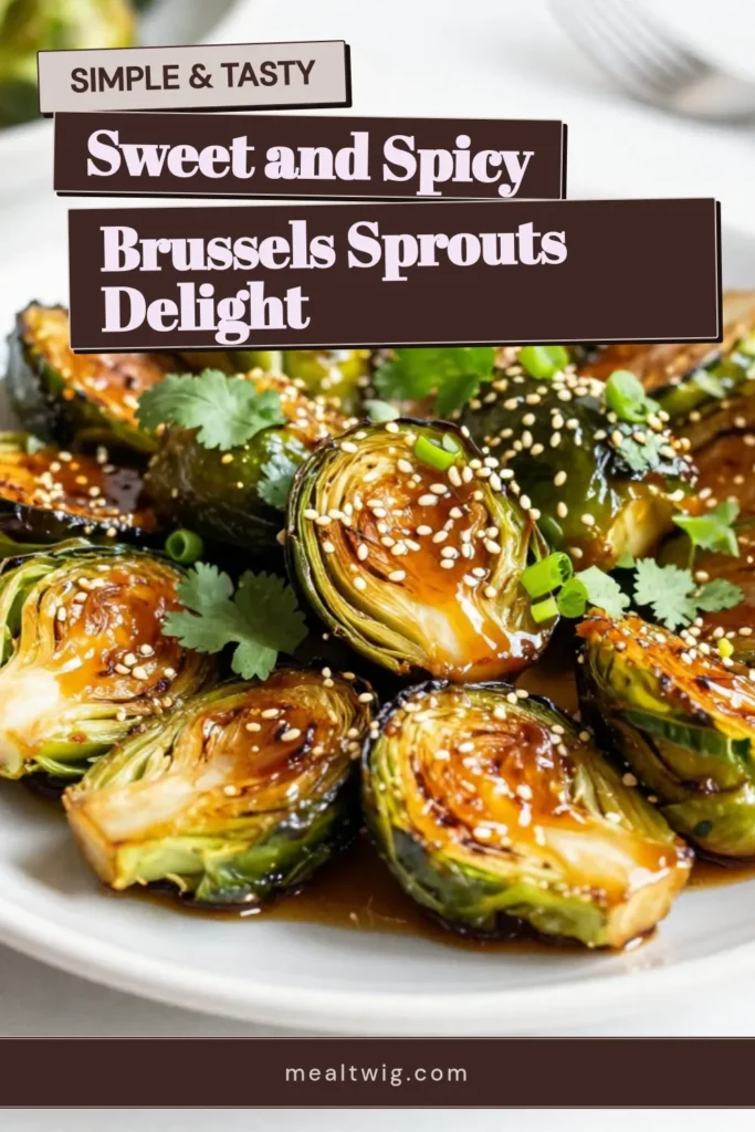Looking for a delicious and healthy side dish? Try these Sriracha Honey Glazed Brussels Sprouts! This roasted Brussels sprouts recipe features a spicy honey glaze that brings out the natural flavors, making it a perfect vegetarian Brussels sprouts option. Great for any meal, these flavorful sprouts are quick to prepare and easy to make. Save this recipe for your next dinner! #SrirachaHoneyBrusselsSprouts #HealthySideDish #SpicyHoneyGlaze #VegetarianBrusselsSprouts