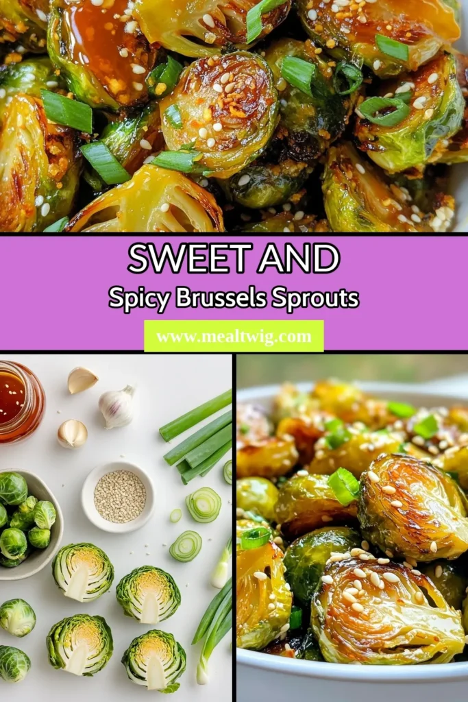 Discover the delicious combination of sweet and spicy with these Honey Sriracha Brussels sprouts! This roasted Brussels sprouts recipe is not only simple but makes the perfect healthy Brussels sprouts side dish for any meal. Enjoy the fiery kick of spicy Brussels sprouts, garnished with sesame seeds for added flavor. Ready to spice up your dinner? Try this Sesame Brussels sprouts recipe today and make your taste buds dance! #brusselssprouts #healthyeating #spicyfood #pinnablerecipes