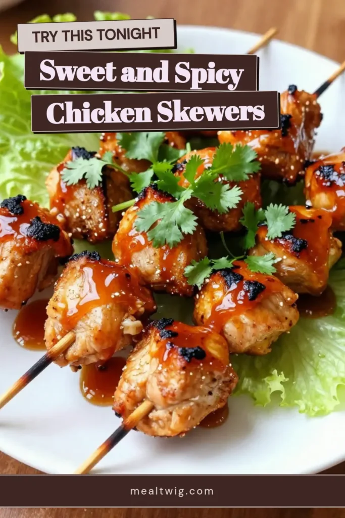 Looking for a delicious and healthy dinner option? Try these Honey Sriracha chicken skewers! This easy chicken skewers marinade combines honey and Sriracha for a spicy kick that will impress your family and friends. This grilled chicken skewers recipe is perfect for summer barbecues or quick weeknight meals. Don't miss out on these spicy honey chicken skewers—click for the full recipe and make them today! #HoneySrirachaSkewers #GrilledChicken #EasyChickenRecipes #HealthySkewers
