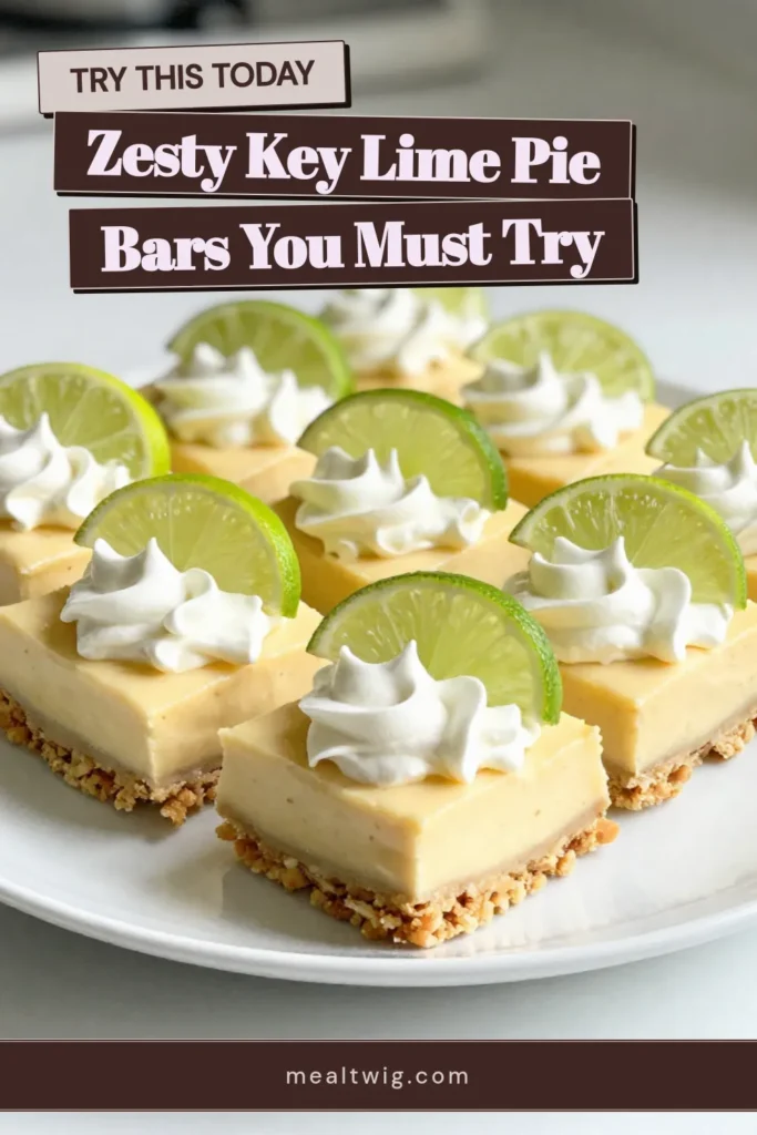 Satisfy your sweet tooth with this easy key lime pie bars recipe that's perfect for any occasion! These zesty key lime pie bars combine a buttery graham cracker crust with a smooth, tangy filling that’s simply irresistible. Try these no-bake key lime pie bars for a refreshing dessert delight that everyone will love. Don't forget to save this key lime dessert bars recipe for later! #KeyLimePie #DessertRecipes #Baking #EasyRecipes