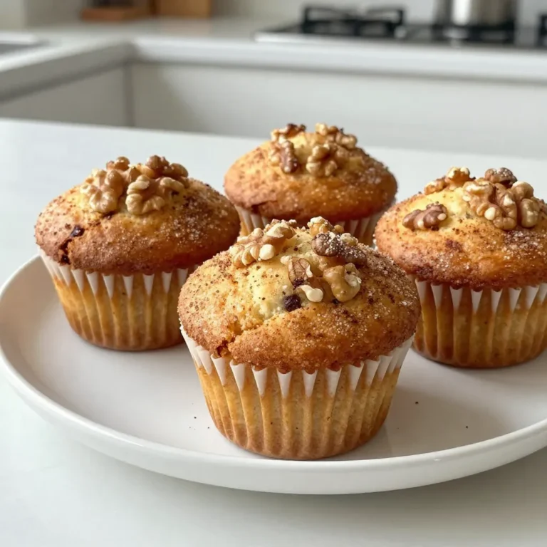 To make these delicious coffee cake muffins, you will need: - 1 ½ cups all-purpose flour - ½ cup granulated sugar - ½ cup brown sugar, packed - 1 teaspoon baking powder - ½ teaspoon baking soda - ½ teaspoon salt - 1 teaspoon ground cinnamon - 1 large egg - ½ cup plain yogurt - ¼ cup milk - ½ cup unsalted butter, melted and slightly cooled - 1 teaspoon vanilla extract - ¾ cup chopped walnuts or pecans (optional) These ingredients create a soft and fluffy muffin. The combination of sugars adds sweetness, while the yogurt and butter keep them moist. You can make your muffins even more special with these add-ins: - Chocolate chips - Dried fruit - Fresh berries - Shredded coconut These options allow you to customize your muffins to suit your taste or the season. Each muffin offers a balanced treat. Here’s a rough idea of the nutritional value per muffin: - Calories: 180 - Protein: 3g - Fat: 8g - Carbohydrates: 26g - Fiber: 1g - Sugar: 10g You can enjoy these muffins without guilt. They are not only tasty but also provide some energy for your day. {{ingredient_image_1}} First, set your oven to 350°F (175°C). This temperature is perfect for baking. Next, line a muffin tin with paper liners. You can also grease the cups with non-stick spray. This step helps the muffins slide out easily after baking. In a large bowl, add 1 ½ cups of all-purpose flour. Then, mix in ½ cup of granulated sugar and ½ cup of brown sugar. Add 1 teaspoon of baking powder, ½ teaspoon of baking soda, ½ teaspoon of salt, and 1 teaspoon of ground cinnamon. Use a whisk to combine these ingredients well. This mix gives the muffins their base flavor and structure. Take another bowl and crack 1 large egg into it. Beat the egg lightly. Next, add ½ cup of plain yogurt, ¼ cup of milk, and ½ cup of melted unsalted butter. Pour in 1 teaspoon of vanilla extract. Stir this mixture until it looks smooth and well mixed. These wet ingredients add moisture and richness to the muffins. Now, pour the wet mixture into the dry ingredients. Use a spatula to stir gently. Mix until just combined. Be careful not to overmix; it's okay if there are a few lumps. If you want extra crunch, fold in ¾ cup of chopped walnuts or pecans. This step adds texture and flavor. Spoon the muffin batter into the prepared muffin cups. Fill each cup about ¾ full. For an extra treat, sprinkle a bit of brown sugar and cinnamon on top. Then, place the muffin tin in the oven. Bake for 18-20 minutes. The muffins should be light golden brown. A toothpick should come out clean when inserted into the center. After baking, cool the muffins in the tin for 5 minutes. Then, move them to a wire rack to cool completely. Enjoy your fluffy coffee cake muffins! Overmixing can ruin the texture of your muffins. When you mix, aim for a gentle hand. Stir the wet and dry ingredients until they just come together. It’s okay if there are lumps. These lumps will help keep your muffins light and fluffy. Too much mixing makes the batter tough. Remember, less is more here. To achieve fluffy muffins, use room temperature ingredients. Cold eggs or milk can make your muffins dense. Mix the wet ingredients first. Then, add them to the dry mix. This helps create air pockets, which make muffins rise. Also, fill muffin cups only about ¾ full. This gives them space to grow without spilling over. You can make these muffins your own! Try adding ingredients like: - ¾ cup chopped walnuts or pecans - ½ cup chocolate chips - ½ cup fresh berries For toppings, sprinkle brown sugar and cinnamon on top before baking. This adds a sweet, crunchy layer. Get creative and make these muffins fit your taste! Pro Tips Use Room Temperature Ingredients: Let your egg, yogurt, and milk sit out for about 30 minutes before mixing. This helps create a more uniform batter and results in fluffier muffins. Don't Overmix: Mix the wet and dry ingredients until just combined. Overmixing can lead to dense muffins, so it's okay if there are a few lumps in the batter. Add a Streusel Topping: For a delicious crunch, mix together some flour, brown sugar, and butter to create a streusel topping to sprinkle on before baking. Check for Doneness: Insert a toothpick into the center of a muffin; if it comes out clean or with a few crumbs, they are done. Avoid opening the oven too early, as this can cause them to sink. {{image_2}} You can change the flavor of your coffee cake muffins easily. Try adding chocolate chips for a sweet twist. You can also mix in fresh berries like blueberries or raspberries. They add a burst of flavor and color. If you want something nutty, fold in chopped walnuts or pecans. The crunch makes each bite fun! Want to make a healthier muffin? Use gluten-free flour instead of all-purpose flour. This option works well for those with gluten issues. You can also lower the sugar. Use half the granulated sugar and add mashed bananas or applesauce. These swaps keep the muffins sweet but cut down on sugar. Seasonal flavors make these muffins even better! In the fall, add pumpkin puree and pumpkin spice for a cozy taste. In winter, try apple cinnamon by mixing in diced apples and a bit more cinnamon. Each season brings a new twist, making your muffins fresh and exciting! To keep your coffee cake muffins fresh, store them in an airtight container. This method keeps them moist and tasty. Place a piece of paper towel at the bottom of the container. This step absorbs excess moisture. You can store your muffins at room temperature for up to three days. If you want to keep them longer, consider freezing them. Freezing is a great way to keep coffee cake muffins fresh. First, let the muffins cool completely. Then, wrap each muffin in plastic wrap. Place the wrapped muffins in a freezer-safe bag or container. Be sure to remove as much air as possible. You can freeze the muffins for up to three months. This way, you can enjoy them anytime. When you're ready to enjoy a muffin, reheating is simple. Remove the muffin from the freezer and unwrap it. You can microwave it for about 20-30 seconds. This method warms it up without drying it out. If you prefer, you can also reheat muffins in the oven. Preheat the oven to 350°F (175°C) and place the muffin on a baking sheet. Heat for about 10 minutes. This method brings back its fresh-baked taste! Coffee cake muffins have a few key differences. They often have a crumbly, sweet topping. This adds a crunchy texture that regular muffins usually lack. Coffee cake muffins often use cinnamon and sugar for flavor. This gives them a warm, cozy taste. The texture is lighter and fluffier, making them a perfect treat with coffee. Yes, you can use almond flour. It will change the texture and taste a bit. Almond flour makes the muffins denser and adds a nutty flavor. If you switch, use a little less almond flour than all-purpose flour. You may need to adjust the liquid in the recipe too. To check if the muffins are done, insert a toothpick in the center. If it comes out clean, the muffins are ready. They should be light golden brown on top. They should also spring back when you touch them lightly. Yes, you can prepare these muffins ahead of time. You can bake them up to two days in advance. Just store them in an airtight container. If you want to keep them longer, freeze them. They freeze well for up to three months. Just reheat them before serving for the best taste. You’ve learned about the key ingredients for coffee cake muffins, along with tips for success. I shared how to prepare the muffins, avoid overmixing, and customize flavors. You now know various storage methods to keep your muffins fresh and tasty. In the end, baking these muffins is simple and fun. Enjoy the process and share your creations with others. Happy baking!