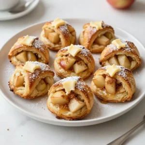 - 1 can refrigerated crescent roll dough - 2 medium apples, peeled and diced - 1/4 cup brown sugar - 1 teaspoon cinnamon - 1 tablespoon lemon juice These main ingredients form the heart of your Apple Pie Crescent Bites. The crescent roll dough gives a flaky, buttery base. The apples bring sweetness and texture. Brown sugar adds rich flavor, while cinnamon gives warmth. Lemon juice brightens the mix, making the apples taste fresh. - 1 tablespoon butter for brushing - Powdered sugar for dusting You can brush melted butter on top for a golden finish. Dusting with powdered sugar adds a sweet touch. While these are optional, they elevate the bites and make them look fancy. - Baking sheet - Parchment paper - Mixing bowl To make your cooking easier, use a baking sheet lined with parchment paper. This prevents sticking and makes cleanup simple. A mixing bowl is also needed to combine your apple filling. Having the right tools makes the process smooth and fun. {{ingredient_image_1}} First, set your oven to 375&deg;F (190&deg;C). This heat makes the bites nice and golden. Next, line a baking sheet with parchment paper. This helps the bites not stick to the pan. In a medium bowl, combine two medium apples, diced, with 1/4 cup brown sugar, 1 teaspoon cinnamon, and 1 tablespoon lemon juice. Mix until the apples are well coated. This sweet and tangy mixture brings the filling to life. Unroll the refrigerated crescent roll dough. You&rsquo;ll see it separates into triangles. Place a spoonful of the apple mixture at the wide end of each triangle. Roll the dough from the wide end to the narrow end. Make sure the filling stays inside. Pinch the ends to seal them tight. Place the rolled crescents on the baking sheet. Brush the tops with melted butter and an egg wash for a shiny finish. Bake for about 12-15 minutes. They should puff up and turn golden brown. Once done, let them cool a bit. Dust with powdered sugar if you like. Enjoy these tasty bites! To get that flaky texture in your Apple Pie Crescent Bites, use high-quality crescent roll dough. Look for brands that promise a buttery flavor. This dough puffs up nicely when baked. Follow the instructions on the can for the best results. When you unroll it, handle it gently. This keeps the layers intact. You can spice things up by adding extra flavors. Consider nutmeg or allspice for a warm twist. A pinch of ginger also adds a nice zing. You could even try a splash of vanilla extract to deepen the taste. Experiment with these spices to find your favorite blend. Serving your bites in style makes them even better. Arrange them on a colorful plate or a wooden board. Dust the tops with powdered sugar for a sweet touch. You can also serve them with a scoop of vanilla ice cream. A small bowl of caramel sauce for dipping is another great idea. These little details make the bites look and taste special. Pro Tips Choose the Right Apples: Use a mix of sweet and tart apples, like Granny Smith and Honeycrisp, for a balanced flavor in your bites. Don&rsquo;t Overfill: Be careful not to overload the crescent rolls with the apple mixture to avoid spillage while baking. Brush with Cinnamon Sugar: For an extra sweet touch, mix some cinnamon with sugar and sprinkle it on top before baking. Serve Warm: These bites are best enjoyed warm right out of the oven, so serve them immediately for the best flavor and texture. {{image_2}} You can switch the apples for other fruits. Pears and peaches work great. They give a new taste and texture. Just prepare them like you do the apples. Peel and dice them, and mix with brown sugar and spices. This change can make your bites unique and fun. Want to add more flavor? Consider nuts or raisins. Chopped walnuts or pecans add a nice crunch. Raisins bring sweetness and chewiness. Mix them into the apple filling. This small change can make a big difference in taste. It&rsquo;s a fun way to customize your bites. You can also try different doughs. Puff pastry makes the bites very flaky. Phyllo dough gives a light and crispy texture. Just follow the same steps for filling and baking. Using different dough can change the whole feel of the dessert. It&rsquo;s a great way to experiment in your kitchen. To store leftovers in the fridge, let the bites cool first. Place them in an airtight container. This keeps them fresh for about 3 days. If you want to keep them longer, consider freezing. You can freeze these bites before or after baking. To freeze before baking, assemble the bites but do not bake. Place them on a baking sheet and freeze until solid. Then, transfer them to a freezer bag. They can stay frozen for up to 2 months. If you freeze them after baking, let them cool down first. Wrap each bite in plastic wrap and then place them in a bag. For the best taste, reheat in the oven. Preheat your oven to 350&deg;F (175&deg;C). Place the bites on a baking sheet and warm for about 10 minutes. This keeps them crisp and delicious. You can also use a microwave, but they may get soggy. If using the microwave, heat for 20-30 seconds. Enjoy your Apple Pie Crescent Bites fresh! Yes, you can use fresh apples. Fresh apples give the bites a crisp texture. Choose firm apples like Granny Smith or Honeycrisp for the best flavor. Just peel, core, and dice them before mixing with sugar and spices. Fresh apples may need a bit more sugar since they are less sweet than canned ones. These bites stay fresh for about 2-3 days when stored properly. Keep them in an airtight container at room temperature. If you want them to last longer, store them in the fridge. They can last up to a week in the fridge, but the texture may change a bit. Yes, you can prep these bites ahead of time. Prepare the apple filling and roll the crescents the day before. Store them in the fridge, covered with plastic wrap. Bake them fresh when you're ready to serve. This keeps them warm and flaky for your guests. These apple crescent bites are easy and fun to make. You learned about the main ingredients, like crescent roll dough and apples. We covered step-by-step instructions to create a tasty treat. You also discovered useful tips for the best texture and flavor. Don't forget to try variations with different fruits or nuts. With the right storage, you can enjoy leftovers later. I hope you feel inspired to bake these bites. They are simple and delicious!
