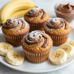 Delicious Banana Nutella Swirl Muffins Recipe Now