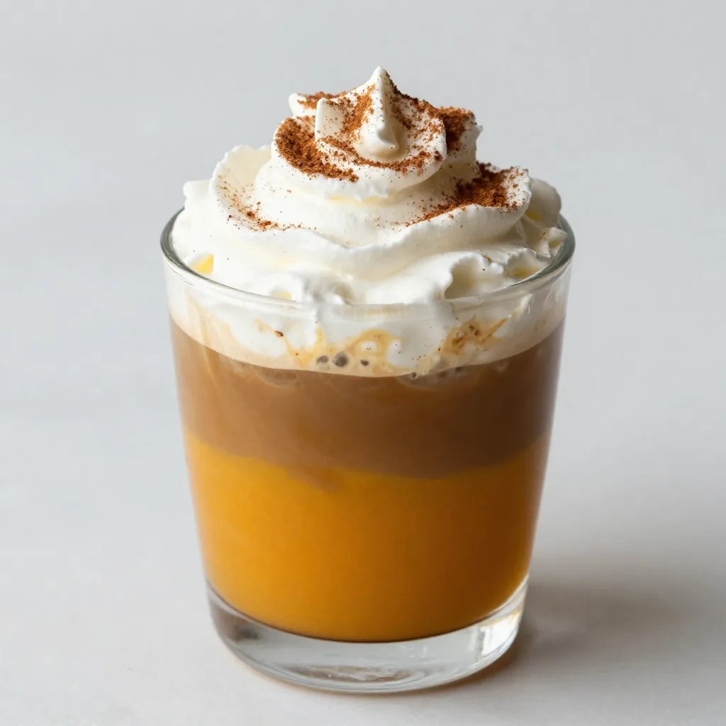 For this delicious drink, gather these simple ingredients: - 1 cup cold brew coffee - 1/2 cup heavy cream - 1/4 cup pumpkin puree - 2 tablespoons maple syrup - 1/2 teaspoon vanilla extract - 1/2 teaspoon ground cinnamon - 1/4 teaspoon ground nutmeg - Whipped cream (for topping) - Ground cinnamon (for garnish) Using quality ingredients makes a big difference. Choose fresh pumpkin puree, not pie filling. For cream, go for heavy cream for the best texture. If you need a lighter option, use half-and-half. Maple syrup adds rich flavor, but you can swap it for honey or agave if you prefer. Make sure your cold brew is smooth and strong to balance the sweet cream. When it comes to cold brew, I recommend brands like Stumptown or Starbucks for their smooth taste. For heavy cream, look for brands like Organic Valley or Horizon. These brands offer great quality that enhances the flavor of your drink. Always check for freshness and taste when buying ingredients. {{ingredient_image_1}} To make the pumpkin cream, start by gathering your ingredients. You need heavy cream, pumpkin puree, maple syrup, vanilla extract, ground cinnamon, and ground nutmeg. In a mixing bowl, whisk together the heavy cream and pumpkin puree. Then, add the maple syrup, vanilla extract, ground cinnamon, and nutmeg. Whisk until the mixture is smooth and all ingredients blend well. This should take just a minute or two. Now, it’s time to mix the cold brew coffee with your pumpkin cream. First, take a glass and fill it with cold brew coffee. You can use store-bought or homemade cold brew. Slowly pour the pumpkin cream mixture over the coffee. Watch as the colors swirl together—it looks amazing! If you want it extra cold, add some ice cubes before pouring the cream. For the final touch, add a dollop of whipped cream on top of your drink. Then, sprinkle some ground cinnamon for extra flavor and a nice look. You can serve this drink with a straw or a spoon. This way, you can mix the flavors as you sip. Enjoy your Pumpkin Cream Cold Brew! To get smooth pumpkin cream, start with cold heavy cream. Use a mixing bowl and whisk well. Combine heavy cream, pumpkin puree, maple syrup, vanilla extract, ground cinnamon, and nutmeg. Whisk until it looks creamy. If it’s too thick, add a bit more cream. If it’s too thin, whisk more. Let it sit for a minute before pouring. One big mistake is using hot coffee. Cold brew needs to be cold. Always chill your coffee first. Another mistake is not waiting for the cream to mix well. Don’t rush it. Also, don’t skip the ice cubes if you want it extra cold. Lastly, avoid too much pumpkin puree; it can overpower your drink. Add spices like ginger or cloves for more warmth. A dash of nutmeg gives depth. You can also mix in flavored syrups. Try vanilla or caramel syrup for a twist. Experiment with different amounts to find your favorite mix. Just remember, balance is key. Don’t let one flavor take over. Pro Tips Use Fresh Pumpkin Puree: For the best flavor, use homemade pumpkin puree or high-quality canned puree without added sugars or spices. Chill Your Ingredients: Ensure your cold brew coffee and heavy cream are well-chilled for a refreshing drink that doesn't melt the ice too quickly. Adjust Sweetness to Taste: Feel free to modify the amount of maple syrup based on your sweetness preference; you can also try other sweeteners like honey or agave. Layer Your Ingredients: For a visually stunning drink, pour the pumpkin cream mixture slowly over the cold brew to create beautiful swirls. {{image_2}} You can make a dairy-free version of this drink. Use coconut cream instead of heavy cream. It adds a nice flavor and keeps it rich. For a vegan option, almond milk or oat milk works well. Both options give a creamy texture without dairy. Feel free to switch up the spices! You can add a pinch of ginger for a spicy kick. Try cloves for a warm taste, too. If you love chocolate, mix in cocoa powder. It pairs well with pumpkin. You can also add a splash of caramel for extra sweetness. Adjust the sweetness to fit your taste. If you like it sweeter, add more maple syrup. You can also use honey or agave syrup as alternatives. For a stronger coffee flavor, use less cream or cold brew. This way, you can find the perfect balance that you enjoy. Store leftover pumpkin cream in an airtight container. Place it in the fridge. It should stay fresh for about three days. If you want to save it longer, consider freezing it. Pour the cream into an ice cube tray. Once frozen, transfer the cubes to a zip-top bag. This way, you can use them later. Yes, you can make cold brew ahead of time! Cold brew coffee stays good in the fridge for up to two weeks. To make it, steep coarsely ground coffee in cold water overnight. Strain it the next day. It’s simple and helps save time during busy mornings. To keep your cold brew tasting great, store it in a sealed container. Avoid adding ice directly to the cold brew. This can dilute the flavor. Instead, make coffee ice cubes. They will keep your drink cold without watering it down. Keep your pumpkin cream separate until you’re ready to enjoy it. This way, it will stay fresh and delicious. You can use coconut cream or almond milk. Both work well in this recipe. Coconut cream adds a nice richness. Almond milk provides a lighter option. You can also try oat milk for a creamy texture. Each option gives a unique taste to your pumpkin cream. Cold brew coffee is often smoother and less acidic. This makes it easier on your stomach. Many people enjoy its rich flavor profile. Regular brewed coffee can be more bitter and hot. Cold brew also has a nice chilled effect, perfect for warm days. To serve more people, just scale up the ingredients. Multiply each ingredient by the number of servings you want. For example, if you want to serve four, use four cups of cold brew and two cups of heavy cream. Mix the pumpkin cream in a larger bowl and combine it with the cold brew in a big pitcher. This way, everyone can enjoy a tasty glass of pumpkin cream cold brew! You now have all the tools to make a Pumpkin Cream Cold Brew. We explored every ingredient, from quality notes to brand suggestions. I shared easy step-by-step instructions to build your drink and offered tips to perfect your coffee. You also learned how to customize the recipe for your taste and how to store your creations. Enjoy making this drink at home! It’s simple, fun, and delicious. Now, go experiment and enjoy the flavors of fall in every sip!