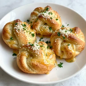 - 1 package (16 oz) of refrigerated pizza dough - 4 tablespoons unsalted butter, melted - 4 cloves garlic, minced - 1/2 cup grated Parmesan cheese - 1 tablespoon fresh parsley, chopped - 1 teaspoon dried Italian herbs (oregano, basil, thyme) - 1/2 teaspoon salt - 1/4 teaspoon black pepper Gather these ingredients for your garlic Parmesan knots. The pizza dough serves as the base. You can use store-bought dough to save time. The garlic and butter mix adds great flavor. Parmesan cheese gives that rich, salty touch. Fresh parsley adds color and a hint of freshness. The dried herbs boost the overall taste. Salt and pepper round out the flavors perfectly. Each ingredient plays a role in making these knots delicious. You can also customize these knots. Try adding more garlic or different cheeses. The fun part is experimenting with flavors. Enjoy the process of making this easy, tasty appetizer! {{ingredient_image_1}} First, preheat your oven to 400&deg;F (200&deg;C). This warm heat helps the knots cook perfectly. Grab a baking sheet and line it with parchment paper. This step keeps the knots from sticking. Next, take your refrigerated pizza dough. On a lightly floured surface, roll it out. Aim for a rectangle about 1/4 inch thick. This thickness ensures a nice texture. Now it&rsquo;s time to cut the dough. Use a sharp knife or pizza cutter to slice it into strips. Each strip should be about 1 inch wide and 6 inches long. This length is just right for tying knots. Take each strip and tie it into a knot. Don&rsquo;t worry; if it looks messy, it will still taste great! Tuck the ends underneath each knot to keep them secure, then place them on the prepared baking sheet. In a small bowl, combine melted butter with minced garlic, salt, pepper, and dried Italian herbs. This mix adds a rich flavor to the knots. Stir well until everything blends together. Now, take a pastry brush and generously brush the garlic butter mixture over each knot. Make sure they are well coated for that delicious taste. Sprinkle grated Parmesan cheese over the knots for added flavor. Then, add chopped parsley for a pop of color. Now, place the baking sheet in your preheated oven. Bake the knots for 12-15 minutes, or until they turn golden brown. Keep an eye on them! If you want extra flavor, drizzle any remaining garlic butter over the knots after baking. Enjoy the smell as they cook! To make sure your knots look great, start by rolling the dough evenly. Aim for a rectangle about 1/4 inch thick. This helps create uniform pieces. When you cut the dough into strips, use a sharp knife or pizza cutter for clean edges. Each strip should be about 1 inch wide and 6 inches long. To tie the knots, take one strip and form it into a loop. Then, pull one end through the loop. Finally, tuck the ends underneath to hold the shape. To elevate the flavor of your knots, consider adding a touch of crushed red pepper flakes. This will give a spicy kick. You can also mix in other cheeses, like mozzarella or cheddar, for a different taste. If you don't have fresh parsley, try using basil or chives instead. Dried herbs work too, but fresh herbs bring more flavor. For a stunning presentation, serve your garlic Parmesan knots warm on a wooden platter. Add extra chopped parsley on top for a pop of color. A small bowl of marinara sauce makes a great dipping option. You could also offer garlic butter on the side for extra richness. This makes your appetizer not just tasty, but visually appealing too! Pro Tips Use Fresh Garlic: For the best flavor, use fresh garlic instead of pre-minced garlic. Fresh garlic provides a more robust and aromatic taste. Experiment with Cheese: While Parmesan is delicious, you can mix in other cheeses like mozzarella or cheddar for added flavor and gooeyness. Make Ahead: You can prepare the knots in advance and refrigerate them. Just bake them fresh when you're ready to serve! Customize the Herbs: Feel free to adjust the herbs according to your preference. Adding fresh basil or rosemary can elevate the flavor profile. {{image_2}} You can change the cheese in your garlic Parmesan knots. Mozzarella works great. It melts well and adds a creamy texture. You can also try cheddar for a sharp twist. Just remember, the cheese should be easy to melt. Mix and match to find your favorite flavor. For a kick, add crushed red pepper flakes. Start with a pinch and taste. If you want more heat, add a bit more. The spice pairs well with the garlic and cheese. It adds a nice balance to the rich flavors. This twist makes your knots exciting and bold. Fresh herbs can elevate your garlic Parmesan knots. Try adding rosemary or thyme to the garlic butter mix. These herbs bring a fresh taste that brightens the dish. You can also mix in dried herbs if fresh ones aren't available. This option gives your knots a garden-fresh flavor. To keep your garlic Parmesan knots fresh, store them in an airtight container. Let them cool first, then place a paper towel at the bottom of the container. This towel will absorb any moisture. If you don't have a container, wrap the knots in plastic wrap. Store them in the fridge for up to three days. When it's time to enjoy your leftovers, the oven is the best way to reheat. Preheat your oven to 350&deg;F (175&deg;C). Place the knots on a baking sheet and heat for about 5-7 minutes. This way, they stay crispy and warm. You can also microwave them for 20-30 seconds, but they may lose some crunch. To freeze your garlic Parmesan knots, let them cool completely. Place them in a single layer on a baking sheet and freeze for 1-2 hours. After that, transfer them to a freezer bag or container. They can stay frozen for up to three months. When you&rsquo;re ready to eat, thaw them in the fridge overnight. Then, reheat them in the oven, as mentioned earlier. Yes, you can use homemade pizza dough. It adds a personal touch. Just make sure it's the right texture. If your dough is too sticky, add a bit of flour. If it's too dry, a bit of water can help. You can also use store-bought dough or even crescent roll dough for a twist. Each option brings its own flavor and texture to the knots. Garlic Parmesan knots bake for about 12 to 15 minutes. Preheat your oven to 400&deg;F (200&deg;C) for the best results. Keep an eye on them in the last few minutes. You want them golden brown and cooked through. If you bake them too long, they can become hard. Garlic Parmesan knots are tasty but can be rich. Each knot has butter and cheese, which adds calories. A serving size is about two knots. If you want a lighter option, use less butter or substitute with olive oil. You can also add whole wheat flour to the dough for extra fiber. Enjoy these as a treat, but balance them with veggies or a salad. We covered a simple and tasty way to make garlic parmesan knots. First, gather your dough, butter, and seasonings. Then, follow the steps to shape and bake these delicious treats. Remember, you can add your twist with different cheeses or toppings. Store extras well, and enjoy them later. These knots are easy to make and perfect for sharing. Now, it's time to roll up your sleeves and create something great in your kitchen. Enjoy every bite of your garlic parmesan knots!